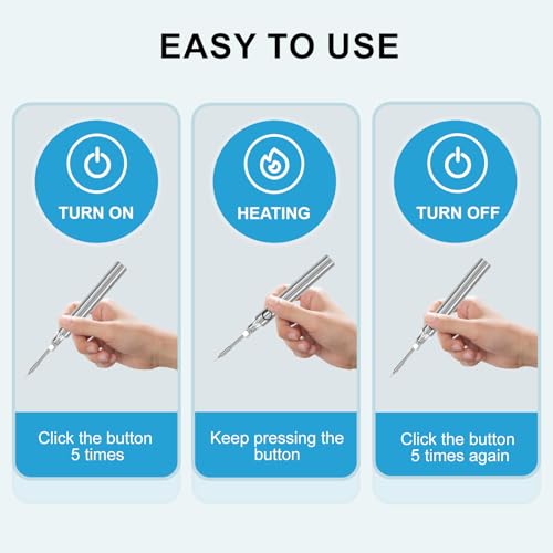 Cordless Soldering Iron Kit 1100mah USB Cordless Soldering Pen, Portable and Rechargeable for Electronic Components, Home Appliance Repair, DIY, Jewelry Soldering.