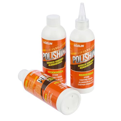 LOZLIN Polishing Paste, Granite Marble Quartz Countertop Scratch Remover, Stainless Steel Metal Repair Cream, High Gloss Mirror Finish for Home Stone Surface Renovation Care