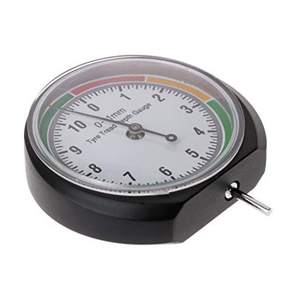Jackyee Car Tyre Tread Depth Gauge Trucks Van Tire Pointer Monitor Measure Device Tool Stainless Steel&Plastic