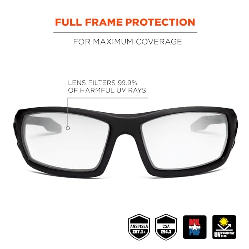 Ergodyne Skullerz ODIN Anti Fog Safety Glasses - color: Clear Lens, Matte Black Frame, size: Matte Black Frame