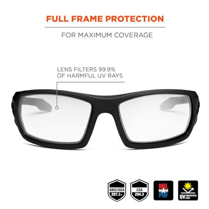 Ergodyne Skullerz ODIN Anti Fog Safety Glasses - color: Clear Lens, Matte Black Frame, size: Matte Black Frame