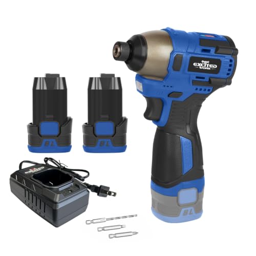 140Nm 17V Brushless Impact Screwdriver with 2 Batteries (Blue) | LAZYLAND Cordless Impact Driver Set with 3 Adjustable Speed, and Led Work Light - color: Blue, size: 17V Brushless Screwdriver