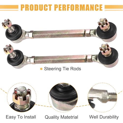 ACROPIX 10cm 3.94" Steering Tie Rod End Tie Rod Link Fit for 50cc 70cc 90cc 110cc 125cc 150cc ATV Quad Four Wheeler with Ball Joint Accessories - Pack of 2 - size: 100mm