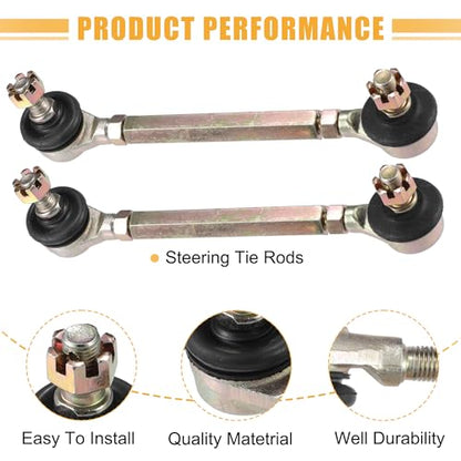 ACROPIX 10cm 3.94" Steering Tie Rod End Tie Rod Link Fit for 50cc 70cc 90cc 110cc 125cc 150cc ATV Quad Four Wheeler with Ball Joint Accessories - Pack of 2 - size: 100mm