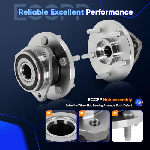 ECCPP 513159 Wheel Bearing Hub Assembly for Jeep Grand Cherokee 1999-2004 | 5 lugs Pre-Greased Sealed - size: 513159