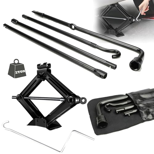 Jack Spare Tire Tool Kit fit for Ford F150 Truck 2004 2005 2006 2007 2008 2009 2010 2011 2012 2013 2014，2 Ton Heavy Duty Lifting Jack & Spare Tire Lug Wrench Tool Kit Replacement Tire Repair Tool