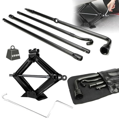 Jack Spare Tire Tool Kit fit for Ford F150 Truck 2004 2005 2006 2007 2008 2009 2010 2011 2012 2013 2014，2 Ton Heavy Duty Lifting Jack & Spare Tire Lug Wrench Tool Kit Replacement Tire Repair Tool