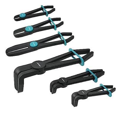 LIBRATON Hose Clamp Pliers, Hose Pinch Off Pliers, Line Clamps, 6pcs | Hose Pinch Pliers Straight and 90Degree, Plastic Hose Clamp Pliers for Brake, Fuel, Coolant, Radiator, Gas Line - style: Plastic Pilers