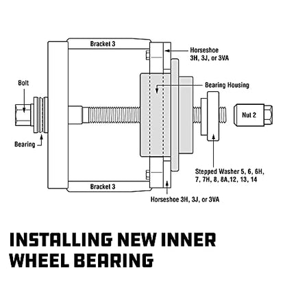 Powerbuilt 22 Pc. Master Hub and Wheel Bearing Removal and Installation Kit Self Centering Design Fits Most Front, Rear and All Wheel Drive Vehicles, Provides Easy Bearing Swaps With No Press Required - style: 22 Piece