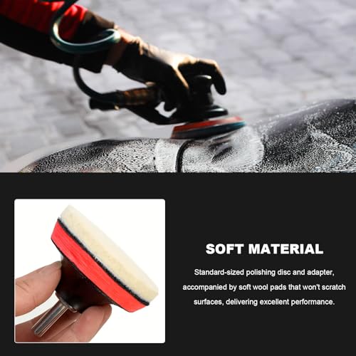 Glass Polishing Kit, Multifunctional Windshield Scratch Removal Kit with 100g Cerium Oxide Powder, Wool Polishing Wheel Deep Scratch Remover for Windscreen & Glass Repair