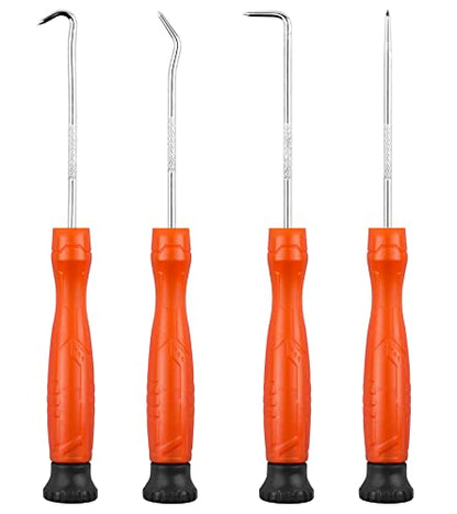 4-Piece Pick and Hook Set, Car Auto Oil Seal/O-Ring Seal Gasket Pick Mini Hooks Puller Remover (4 Piece)