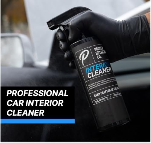 Professional Car Interior Cleaner for Fabric & Leather Seats, Dashboard, Headliner & Carpet - Deep Stain Remover Foam Spray for Auto Detailing - Tesla Seat Compatible - size: 16 Fl Oz (Pack of 1)