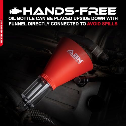 ABN Automotive Engine Oil Funnel - Compatible with Ford and Mazda for No Spill Oil Change - size: Mazda