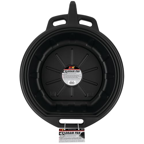 Performance Tool W4071 Black Oil Drain Pan (4.5 gallon) - style: 4.5 Gallon Plastic Oil Drain Pan