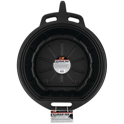 Performance Tool W4071 Black Oil Drain Pan (4.5 gallon) - style: 4.5 Gallon Plastic Oil Drain Pan