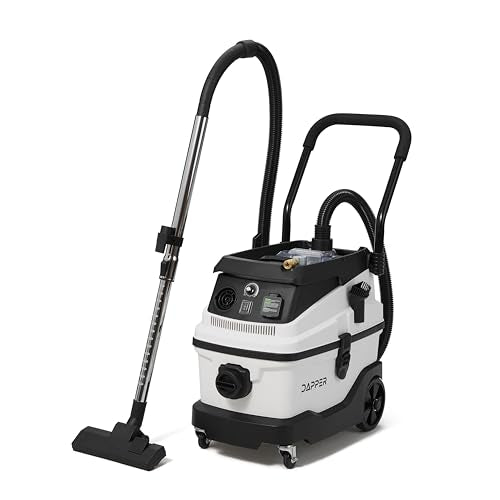 8 Gallon 6 Peak HP Wet/Dry Dust Extractor Vacuum with Semi Auto HEPA Filter, Tool Auto-Start, Air Tool Connector, 2-Year Warranty – Ideal for Drywall, Jobsite Dust Collection, and General Cleanup - size: 8 Gal Semi Auto Filter
