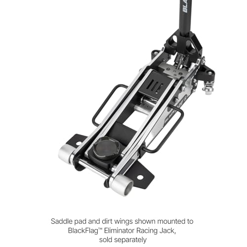 Black Flag™ Eliminator Aluminum Racing Jack Accessory Kit with 13-Inch Dirt Wing and 3-3/8-Inch Steel Saddle, Bolt-On Stability Upgrade for Soft Surfaces and Tube Frames