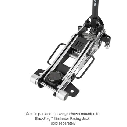 Black Flag™ Eliminator Aluminum Racing Jack Accessory Kit with 13-Inch Dirt Wing and 3-3/8-Inch Steel Saddle, Bolt-On Stability Upgrade for Soft Surfaces and Tube Frames