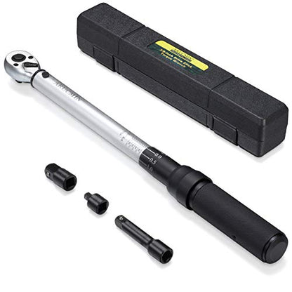 3/8-Inch Drive Click Torque Wrench (10-100 ft.-lb./15-135Nm) Dual-Direction Adjustable Torque Wrench Set - size: 3/8" Drive 10-100 ft.-lb/15-135 Nm