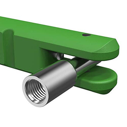 BASIKER Tire Valve Stem Puller Tool No Scratch with Valve Core Tool Green Perfect Replacement for Universial car Valve Stem Extenders Straight Metal Dual Wheel Valve Stem Extension Adapter