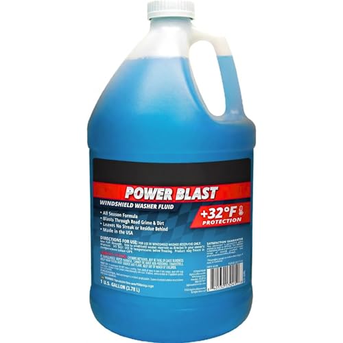 6-Gallons Power Blast +32°F Protection Windshield Washer Fluid | Removes Road Grime & Dirt, Ready to Use (6 Jugs of 1 Gallon) - size: 128 Fl Oz (Pack of 6)