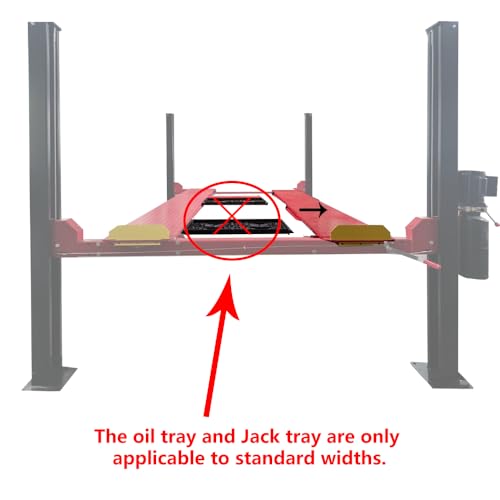 KT-4H950 3.0 HP Heavy Duty with Oil Tray, Jack Tray 84.5'' lifting Height 4 Post Car Lift Auto Parking Lift Aluminous Ramp with Casters
