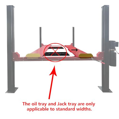 KATOOL 9500lbs Heavy Duty 4/Four Post Car Lift 3.0HP Lifting Capacity, 84" Max Lifting Height, Aluminum Ramp, with Caster(Moving Kit) Oil Tray Jack Tray, Storage Parking Car Lift Home Service, 110v