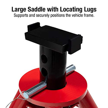 SUNEX TOOLS 1210 10-Ton Low Height Pin Type Jack Stands, Pair - style: 10 Ton