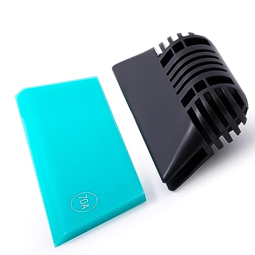 FOSHIO Blue Small Squeegee, Non-Slip Handle Rubber PPF Squeegee for Window Cleaning, Shower Glass Door, Car Windshield, Vinyl - color: Blue