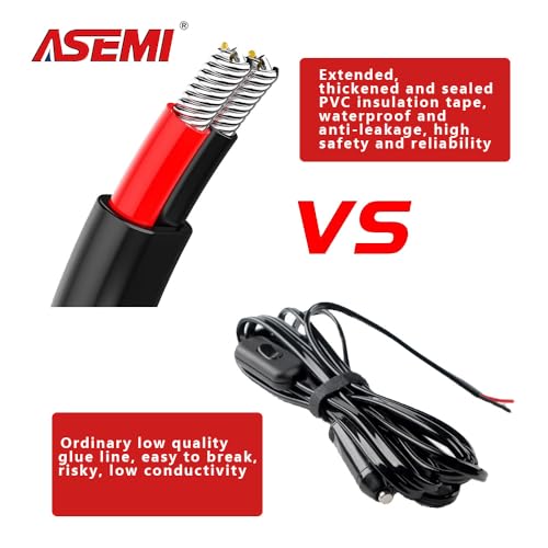 LED Light Bar Wiring Harness Kit 2 Leads 20AWG 12V On/Off Switch Power Relay Blade Fuse for Off Road Lights, Black