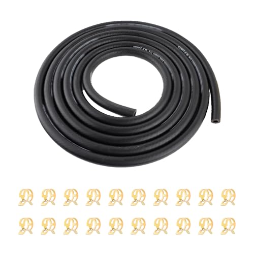1/4 inch Fuel Line Hose Upgrade 300PSI with 20PCS Fuel Line Clamps,Multipurpose 10Ft Fuel Lines for Transporting Fuel/Diesel/E85,Universal Fuel Line Kit for Car SUV Truck - color: 1/4 inch (10FT)