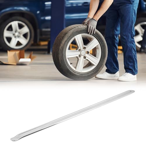 QWORK 28 Inch Tire Iron Lever Bar, Professional Tire Changing Spoon Tool for Cars Motorcycles Bicycles Scooters, Forged Steel Chrome Plated Tire Removal and Installation Tool