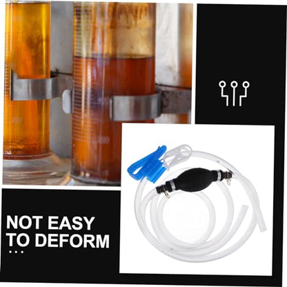 1set Manual Fuel Siphon Pump Kit Hose for Oil Water Fuel Transfer Lightweight Easy to Use Hand Pump for Automotive Home Applications