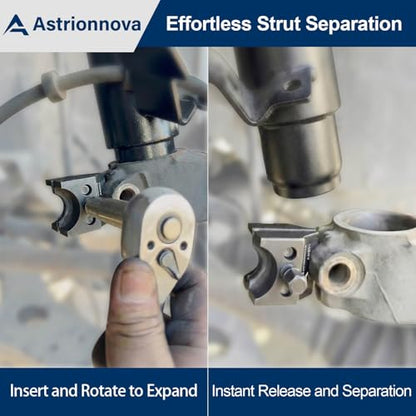 Universal Suspension Strut Spreader Tool - Heavy Duty Dual-End Strut Removal & Lower Ball Joint Separator, Eliminates Hammering Damage on VW Audi BMW Ford - size: Suspension Strut Spreader Tool