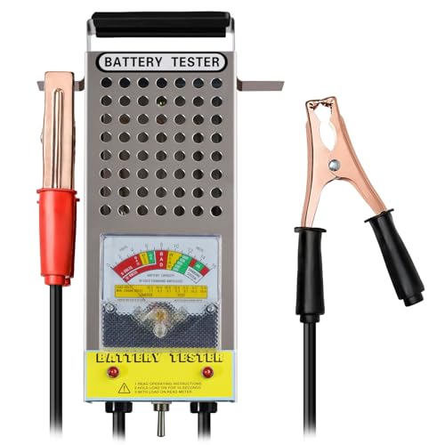 Car Battery Tester - 12V 100A / 6V 50A Load Tester for Detecting Battery Health & Capacity, with Voltmeter & Alligator Clips for Cars, RVs, Motorcycles, ATVs & Boats