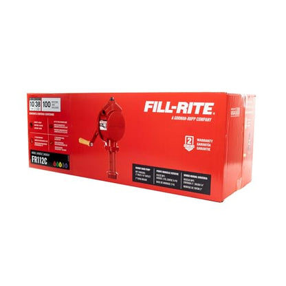 Fill-Rite FR112C Fuel Transfer Rotary Hand Pump w/Gallon Counter, Discharge Hose, Nozzle Spout, & Suction Pipe - style: Rotary Pump w/Gallon Counter
