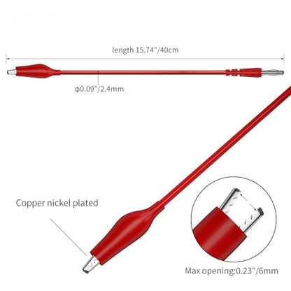 Test Lead Kit 25pcs 4mm Banana Plug to Alligator Clip Test Leads Kit Test Probes Back Probe Kit for Multimeter Automotive Diagnostic Testing Tools Set 8008 - size: 25pcs-B