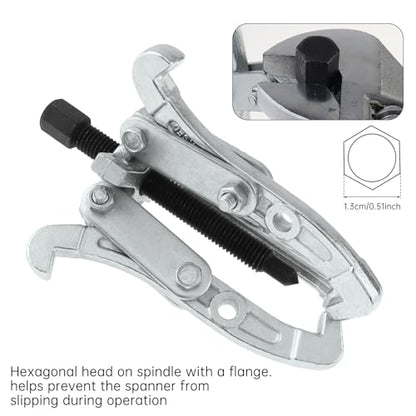 ChgImposs 4 Inch 3-Jaw Gear Puller, 2 Jaw 3 Jaw Puller for Pulley Gears Bearings and Flywheels, Heavy Duty Pulley Puller with Reversible Jaws, High Carbon Steel Removal Tool Bearing Puller Tool - size: 4 Inch
