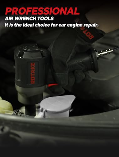 ROTAKE Compact 1/2" Air Impact Wrench, 560 ft-lbs, Twin Hammer, RT-5284 | 9900 RPM Speed, 3.09-lb Ultra-Light Body, Aluminum Hammer Case, 3-Speed Control, Auto Repair & Tight Spaces - size: 1/2" (560 ft-lbs)RT-5284