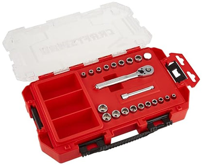 CRAFTSMAN Socket Set, Universal, 1/4-Inch Drive, 22-Piece (CMMT12014) - size: 1/4" (Pack of 1), style: 1/4" Drive