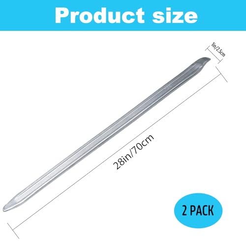 2 Pack 28 Inch Tire Spoons Iron,Heavy Duty Tire Changing Tool Tire Levers Bar,for Cars,Motorcycles,Dirtbike,Lawn Mower Tire Spoon (28 inch) - size: 28 inch