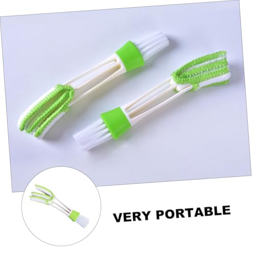 3pcs Double-Ended Car Air Vent Brush Set for Interior Cleaning Air Conditioner Duster Tools with Soft Bristles for Dashboard Keyboard and Outlet Detail