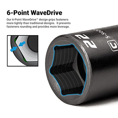 Capri Tools 3/8-Inch Deep Impact Socket, 3/8-Inch Drive, 6-Point, SAE - size: 3/8-Inch