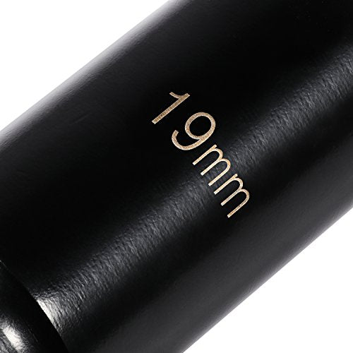For Honda 19mm Heavy-Duty Harmonic Balancer Socket 77080 | 3X Torque Impact Tool for Compact Engines, 89mm OAL 1/2" Drive, 6-Point Alloy Steel Crank Bolt Remover