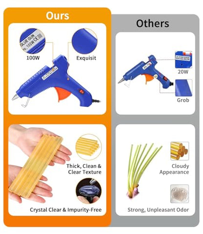 Paintless Dent Removal Kit for Cars - Dent Puller Kit with Premium Dent Lifter, Strong Adhesion Glue Sticks & Puller Tabs, Removable T-bar Puller, PDR Kit for & Auto Body Dent Repair - color: Blue