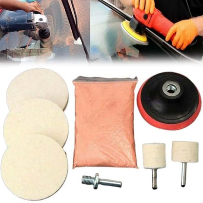 120g Oxido de Cerio para Pulir Vidrios, Cerium Oxide Glass Polishing Kit for Windshield Scratch Removal, Glass Scratch Repair, Restore Clarity on Car Windshields, Windows and Mirrors