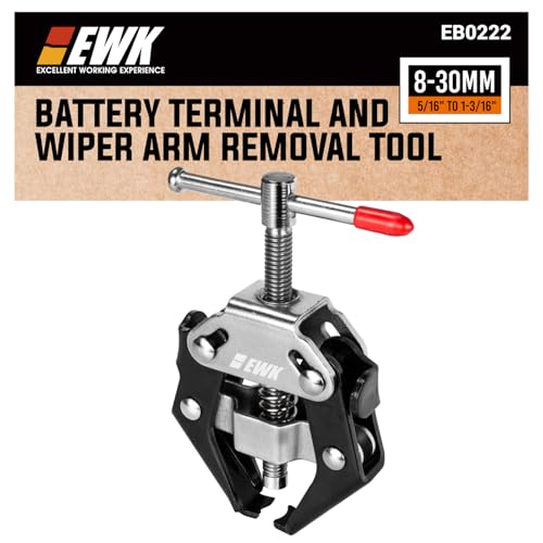 EWK 8-30mm (5/16" to 1 3/16") Battery Terminal and Wiper Arm Removal Tool, Windshield Wiper Arm Puller, Adjustable and Damage Free Puller for Car Repair