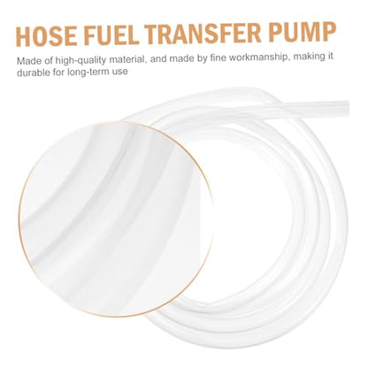 Manual Fuel Transfer Pump with Hose Hand Siphon Device for Cars Motorcycles and Fish Tanks Portable Oil Absorber Kit with Air Bulb and Clamps for Easy Manual Liquid Transfer