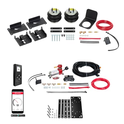 TrendsAuto Firestone Airide Rear Ride-Rite Air Spring Kit and Single Path Standard Compressor Kit fits 2019-2023 Ranger w/o In-Bed Hitch (Does not fit Raptor Model) | Includes TrendsAuto Decal - size: 2019-2023, style: Single Path