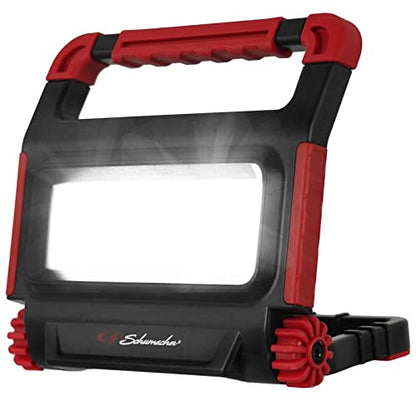 Schumacher Electric Lithium Rechargeable Work Light, SL923, 270 Degree Adjustable Base, 1400 Lumens, Three Charging Modes, USB Charging Port